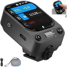 캐논 R6 R5 6D Mark II 카메라 OLED 터치스크린 핫 슈 플래시 송신기 및 1/8000초 HSS 1000mAh 배터리/CM 스위치와 호환되는 NEWER QZ-C 2, QZ-F Trigger for Fujifilm