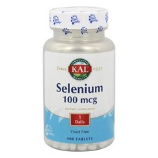 Kal 硒補充錠 100mcg, 100顆, 1罐