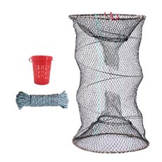 바다통발 미끼통 로프 세트, 블랙