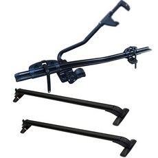 자전거 거치대 카라반 트렁크 고정 후미형 SUV 차량용, 올드블랙 크로스바+올드블랙 미니카