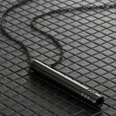 명상 호흡조절 안정 티타늄 금연 목걸이