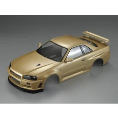 Yokomo mst XRAY 3-레이싱 D5S D4 용 1/10 GTR 스카이라인 BNR34 RC 드리프트 바디 쉘 완전한 몸체 257mm, 04 Brown