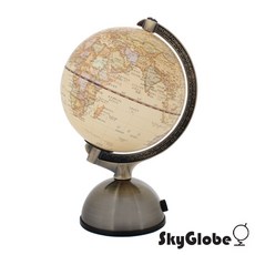 【SkyGlobe】5吋古典仿古金屬底座地球儀(附燈/中文版)《屋外生活》台灣製 地球儀 繁體中文