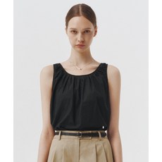 ARTID 셔링 슬리브리스 탑_BLACK