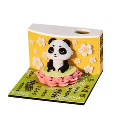 旅遊景點西藏紀念品布達拉宮3D紙雕周曆每日一撕文創禮品3d便籤本, 1個, 1張, 荷氣生財:如圖