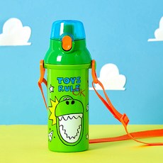 디즈니 끈달린 원터치 아동물병 450mL_토이스토리, 1개, 450ml, 그린