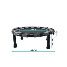 미니 트램폴린 접이식 점핑보드 홈짐 점핑 그레이 방방이 1인용 베이스볼 다이어트 진회색, 다크그레이 양말증정, 1개