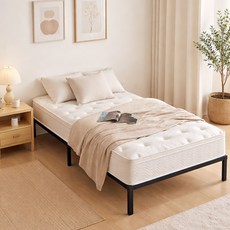 위즈룸 철제 매트리스 침대프레임, 블랙