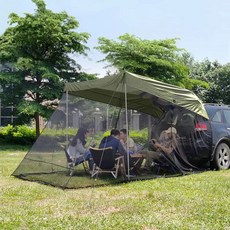 차박 도킹텐트 카크닉용 텐트 자립형 꼬리형 차박텐트, 기본 메시 다크그린 3x2x2