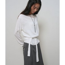 브랜드정품 제너럴아이디어 GENERALIDEA 타이 언발란스 레이어드 풀오버 WHITE GF1LKP521 360042