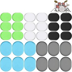 30개 드럼 댐퍼 젤 패드 다채로운 부드러운 실리콘 실런서 뮤트 심벌즈 톤 컨트롤 검정색 28개 USA, Multicolored 30 Pcs