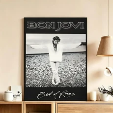 포스터 HD 아트 방수 접착식 벽 장식 가정 장식(거실 침실 바) 미적 감각의 록 밴드 B-Bon J-Jovi, 01 15X20cmNoframe, 13 White18