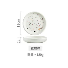 흰색 욕실 용품 도자기 욕실 다섯 조각 세트 입 컵 로션 병 비누 접시 화장실 브러쉬 홈 세면 용품 세척 세트, Soap dish