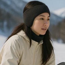 겨울 스포츠 방한 러닝 귀마개 헤어밴드, 1개, 블랙