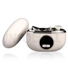 [TV홈쇼핑정품 인포벨]벨루아체 굿네일 무선 전동 손발톱 관리기 휴대용 간편 충전식 큐티클 굳은살 제거 정리, 1개, 화이트