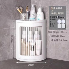 욕실 수납장 슬라이딩장 코너 선반 방수 욕실장, 1개, 노르딕화이트 투명도어 라이트리 하이 1개