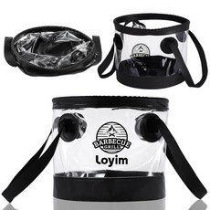 LOYIM그릴브러시워터버킷 접이식소크베이슨그릴브러시 워터백 바베큐클리너 스팀BBQ브러시에이상적인파트너 피크닉캠핑야외파티용접이식물통122096, LOYIM그릴브러시워터버킷,접이식소크베이슨그릴브러시,워