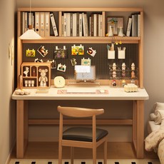 학생용 공부책상 소형 아파트 벽걸이 페그보드 일체형 테이블 수납선반형 심플한 디자인, Q_100cm 따뜻한 화이트 페그보드