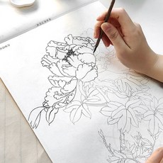 描摹本 臨摹本 素描本 中國畫白描描摹本工筆畫底稿大圖零基礎臨摹畫冊古風描線控筆畫本 畫本 描摹線稿 素描書, 【單本】中國畫白描描摹本動物篇,中國畫白描描摹本（不帶畫具）