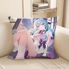 原神夢見月瑞希抱枕宿捨床頭枕頭動漫二次客廳沙髮靠墊午休靠枕 KUVH, 夢見月瑞希11,雙面圖案35x35【枕套加枕芯】