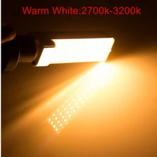 호환 G24 led 램프 전구 6W 10W 5050 빛 흰색/차가운 스포트라이트 수평 플러그, 02 Warm White 3000K, 02 25leds 6W, 01 G24