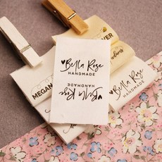 라벨 옷 면 의류 택 로고 또는 텍스트 바느질 accessori 레이블이 있는 3050mm 뜨개질을 위한 태그 개인화 수제 레이블 선물 태그, 100개 베이지, 1개