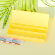문구용 PVC 분리형 펜슬케이스 옐로우, 10개