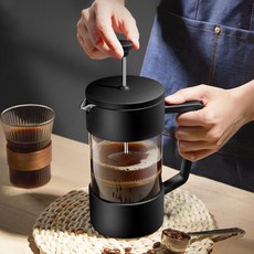 제인몰 원두커피추출기 압력 커피 추출기 티 메이커 커피여과기 프레스기 600ml