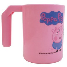 佩佩豬牙刷杯 水杯 單耳杯 粉紅豬小妹漱口杯 兒童水杯 學習杯 卡通水杯 果汁杯 幼稚園牙刷杯, 1個