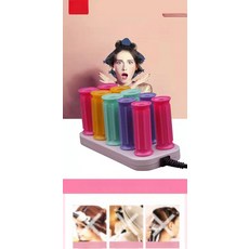 전기헤어롤 충전 헤어 컬링 셋팅롤 세팅기 고데기 전기구르프 스타일링 전기롤, 10롤 전체대형+블랙클립 10개, 기본 모델명/품번