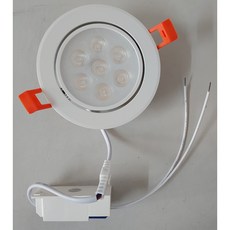 LED崁燈/開孔9.5公分/嵌燈/10W/可調角度/黑白2色可選, 白殼黃光, 1個