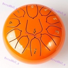 新款15音色空靈鼓 學生忘憂鼓 13音炫音鼓 梵音鼓 初學者樂器, 【  6寸11音】-橘黃色-兒童推薦, 1個