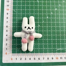 卡通韓系布藝公仔 可愛小兔 DIY手工裝飾輔料, 01, 1個