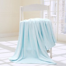 HARANG 비치 가운 수영 타월 해변 서핑 다이빙 워터파크 다이빙 물놀이 코튼 대형 타올, 80x180cm, 스카이 블루, 1개