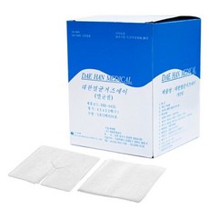 대한 멸균거즈 Y타입 60매 Y거즈 가아제 꺼즈 10cm 10cm 외과거즈 일회용거즈, 1개