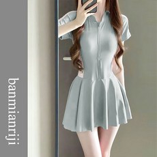 LIULU連體泳衣女款夏保守大碼高級感純欲風遮肉顯瘦學生上課泡溫泉泳裝