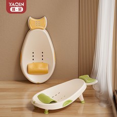 YAQIN 小魚可折疊兒童洗頭椅 寶寶/月子/成人洗頭躺椅 家用便捷洗頭床, 1個, 伸縮式洗頭椅綠,【軟膠頭枕 四檔可調】