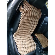 台灣紅檜木珠單人連背椅墊(車用) 附發票, 1個, 原木無塗裝, 原木無塗裝