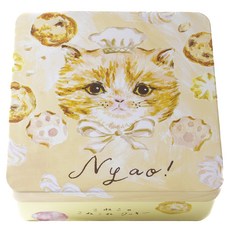 DADACA 貓咪造型餅乾鐵盒 Nyao款 27入組, 1盒