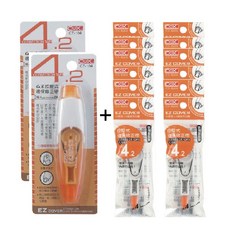 COX 三燕 按壓式環保6米修正帶, 1個, CT-104+CT104R 橘