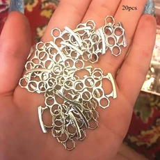 빈티지 합금 부적 구리 은빛 속이 빈 손목 DIY 쥬얼리 제작 액세서리 전원 공급 없음, Style 01 20pcs