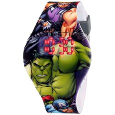Marvel 마블 어벤져스 AVG1518 디지털 디스플레이 아날로그 쿼츠 그레이 시계