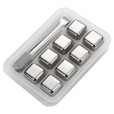 熾咖啡 304不鏽鋼冰塊組 重複使用 快速降溫 冰鎮威士忌 調酒 果汁, 1個