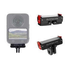 써니라이프 DJI 오즈모 360 접이식 마그네틱 퀵릴리즈 어댑터 마운트 액션카메라 악세사리, 레드