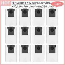 Dreame X50X40 UltraL10s Pro HeatX30 진공 청소기 먼지 봉투 용 제거 쓰레기 액세서리, 05 12pcs