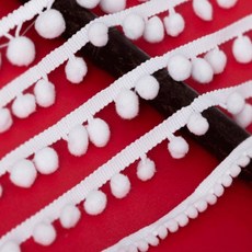 샬라라 모노폼폼레이스 솜방울 이불 DIY 커튼 부자재, 핑크, 1개