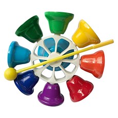 Felimoa 어린이용 음악 벨 8 음색 타악기 말렛 장난감 핸드벨