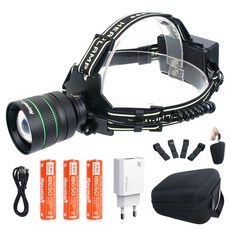 레이맨 RM304 화이트 레이져 LED 센서 헤드랜턴 10050mAh 풀세트, 1개, 1개