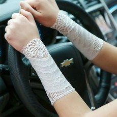 藍色流行女式蕾絲大花帕托西, 3套白色