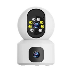 YOOSEE 無線WIFI 彩色夜視 網路攝影機 自動追蹤鏡頭 手機遠端360監控 對講通話 錄影, 1個, 【室內型雙2K廣角版雙鏡頭監視器】5G版,64GB, Q5S PRO